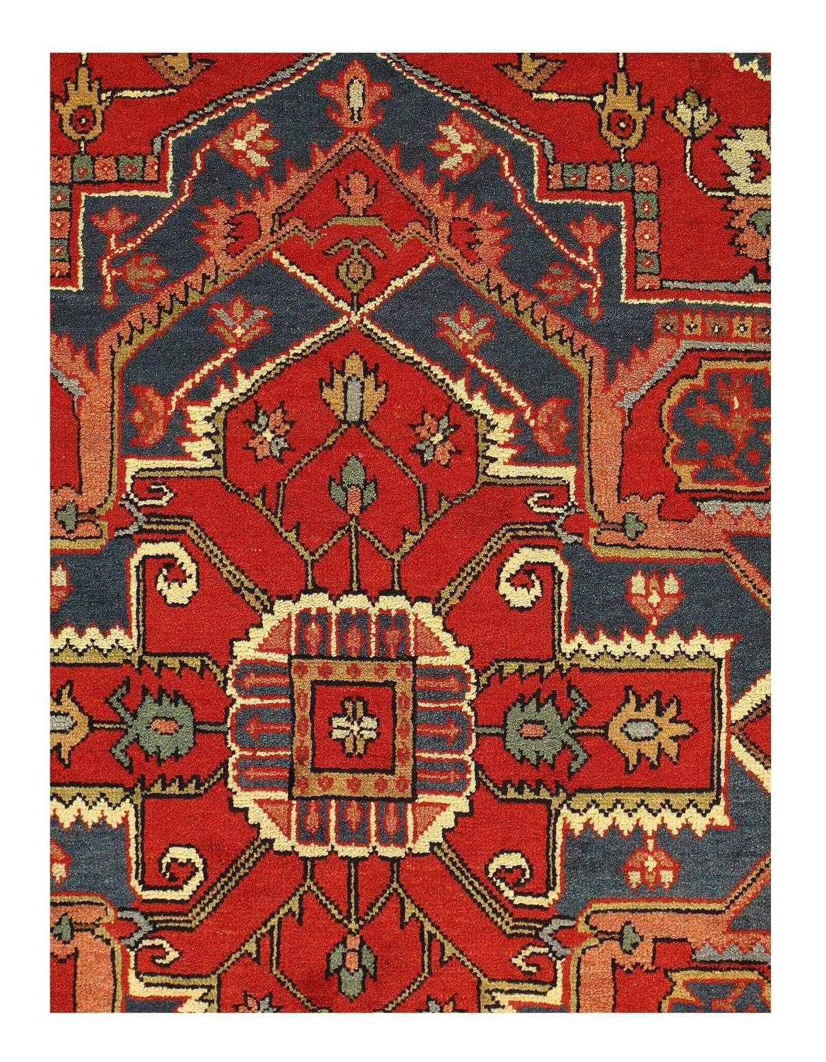 Canvello Rust Silkroad serapi design Rug - 9' X 12' - Canvello