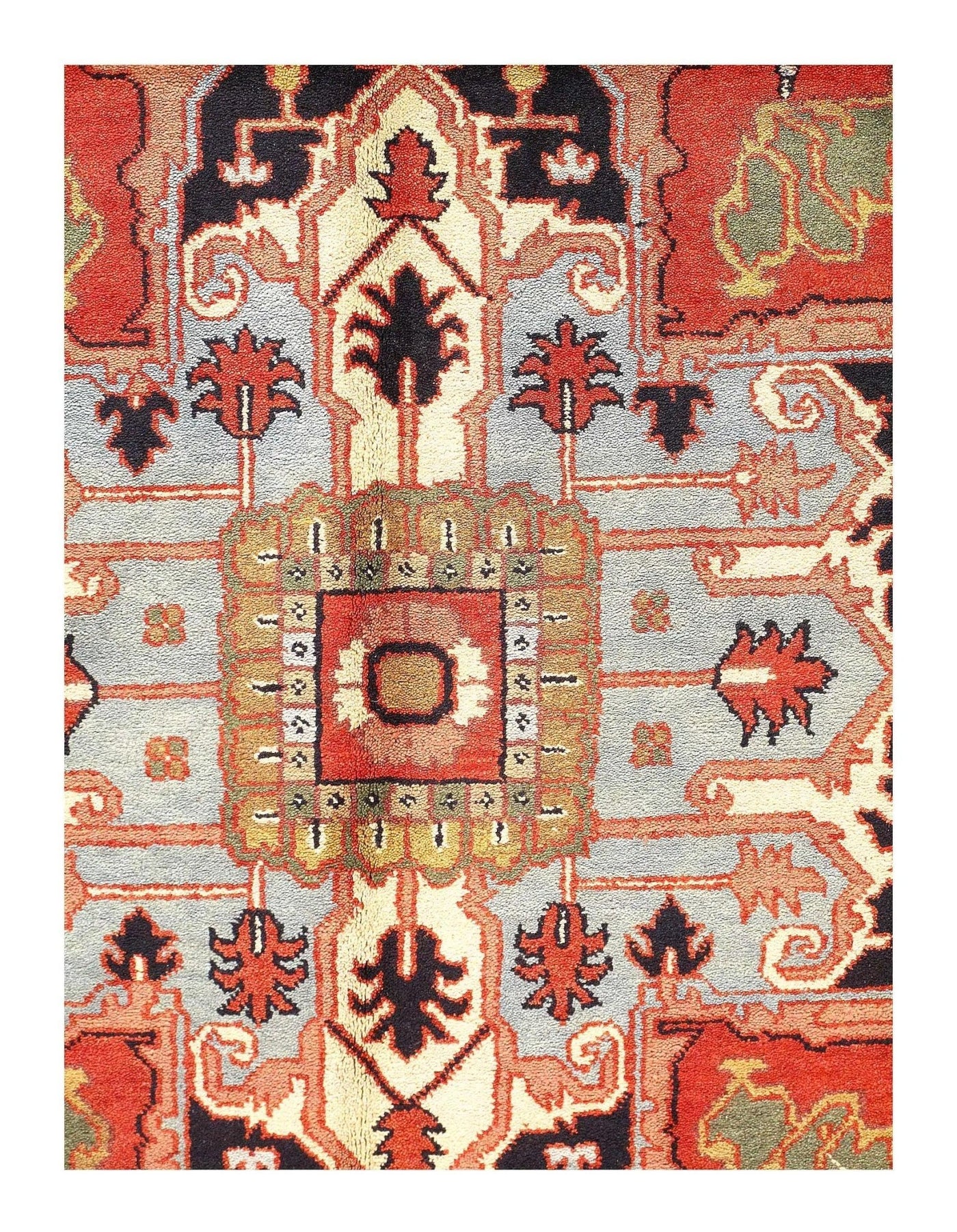 Canvello Rust Silkroad serapi design Rug - 9' X 12' - Canvello