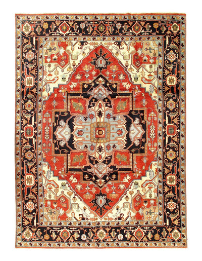 Canvello Rust Silkroad serapi design Rug - 9' X 12' - Canvello