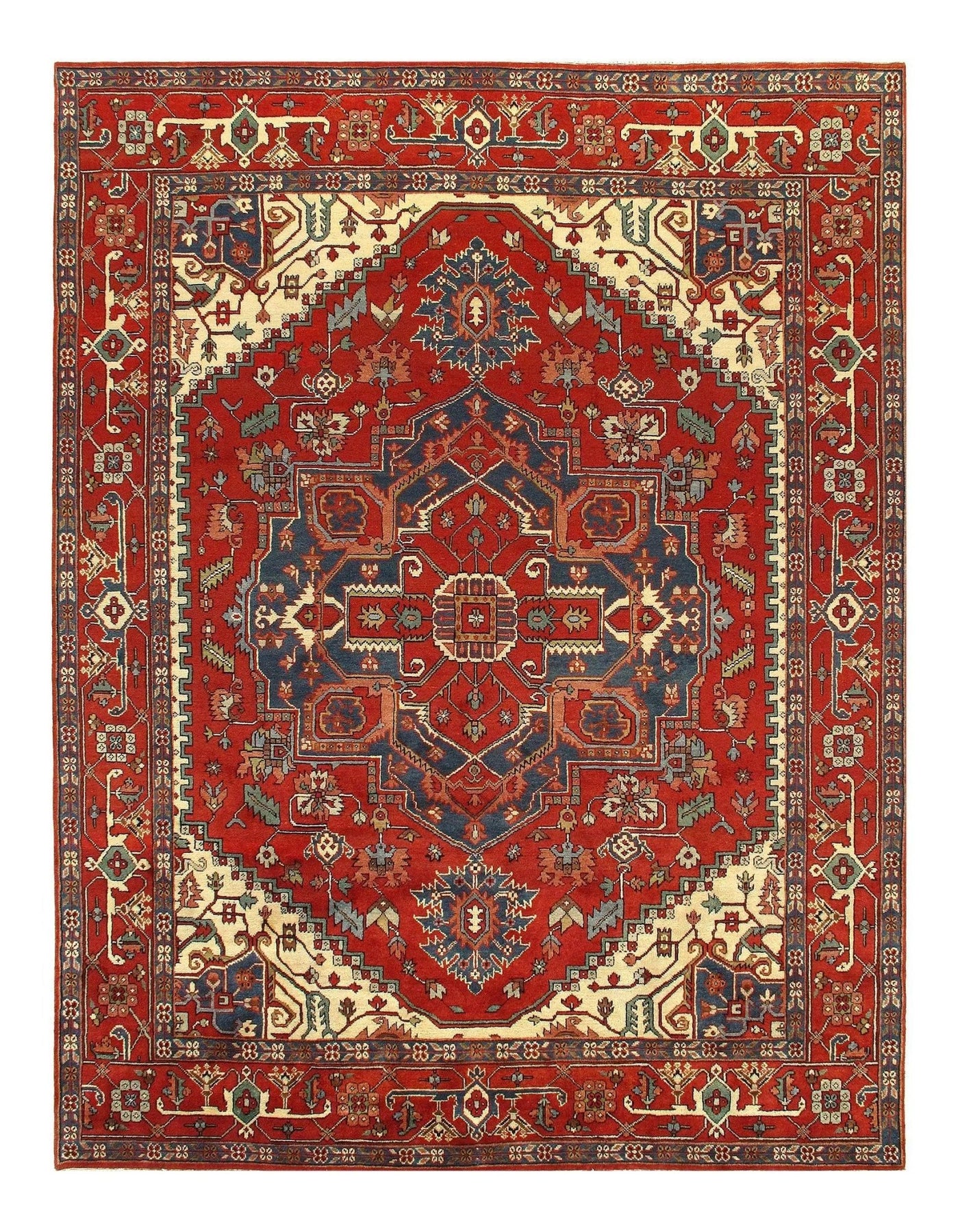 Rust Persian serapi design Rug - 9' X 12' - Canvello