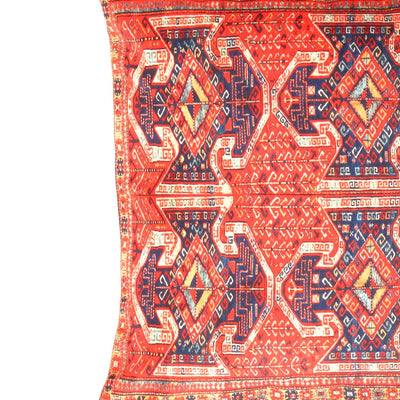 Canvello Rust Sumak Design Velvet Pillow 16' X 16' - Canvello