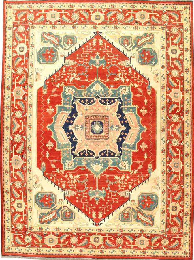 Canvello Rust Sumak Serapi Design Rug - 10'x13'6" - Canvello