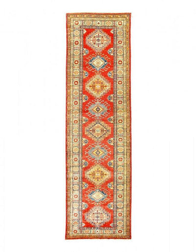 Canvello Rust Super Kazak Lamb's Wool Runner - 2'6" X 9'7" - Canvello