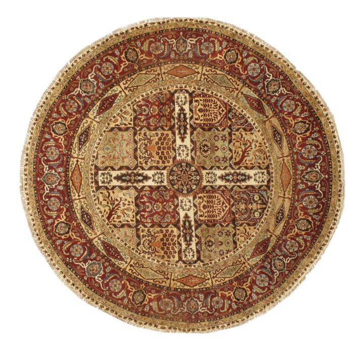 Canvello Rust Tabriz Garden Design Alfombra - 6' X 6'