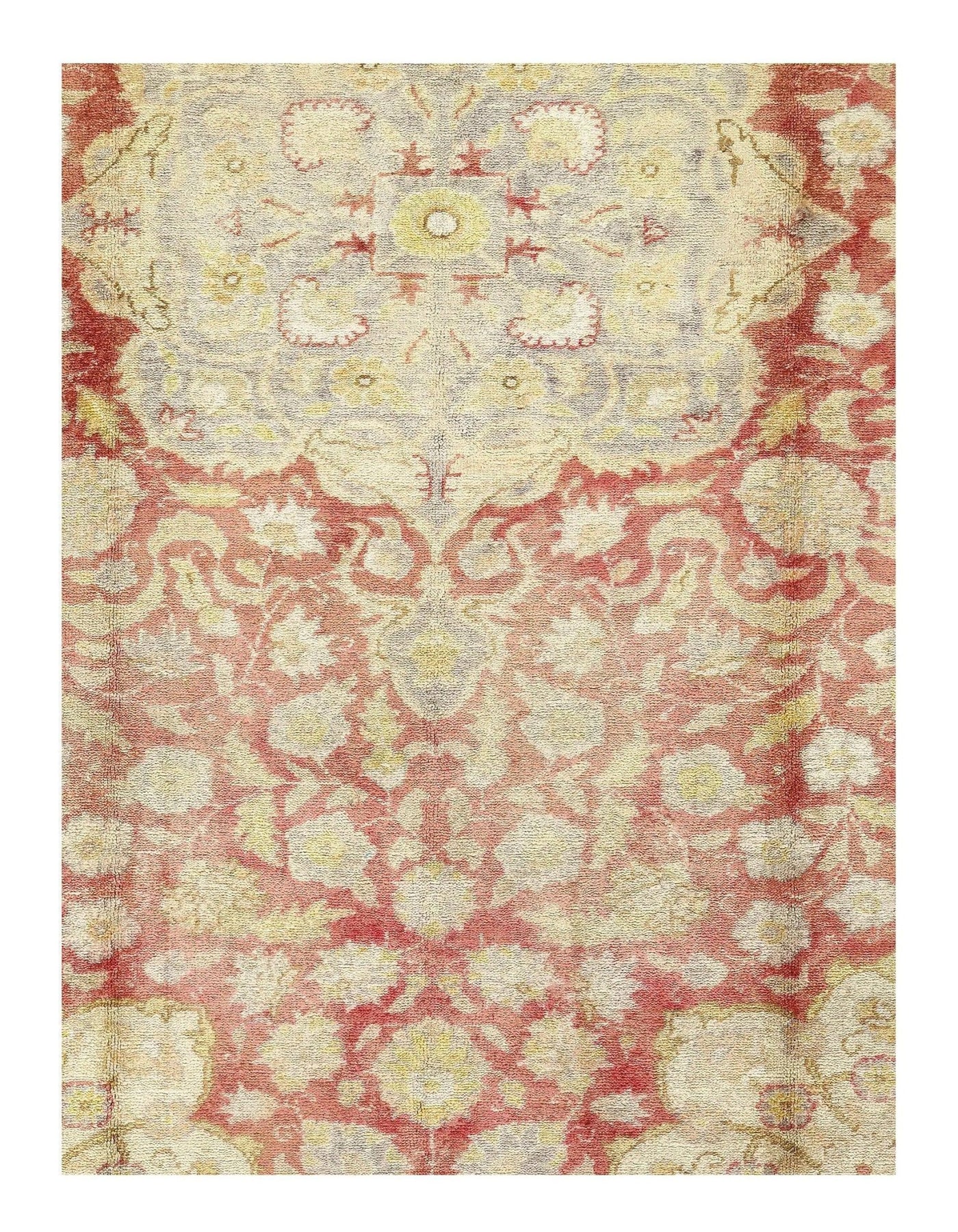 Canvello Rust Turkish Antique Oushak Rug - 4'11'' X 7'2'' - Canvello