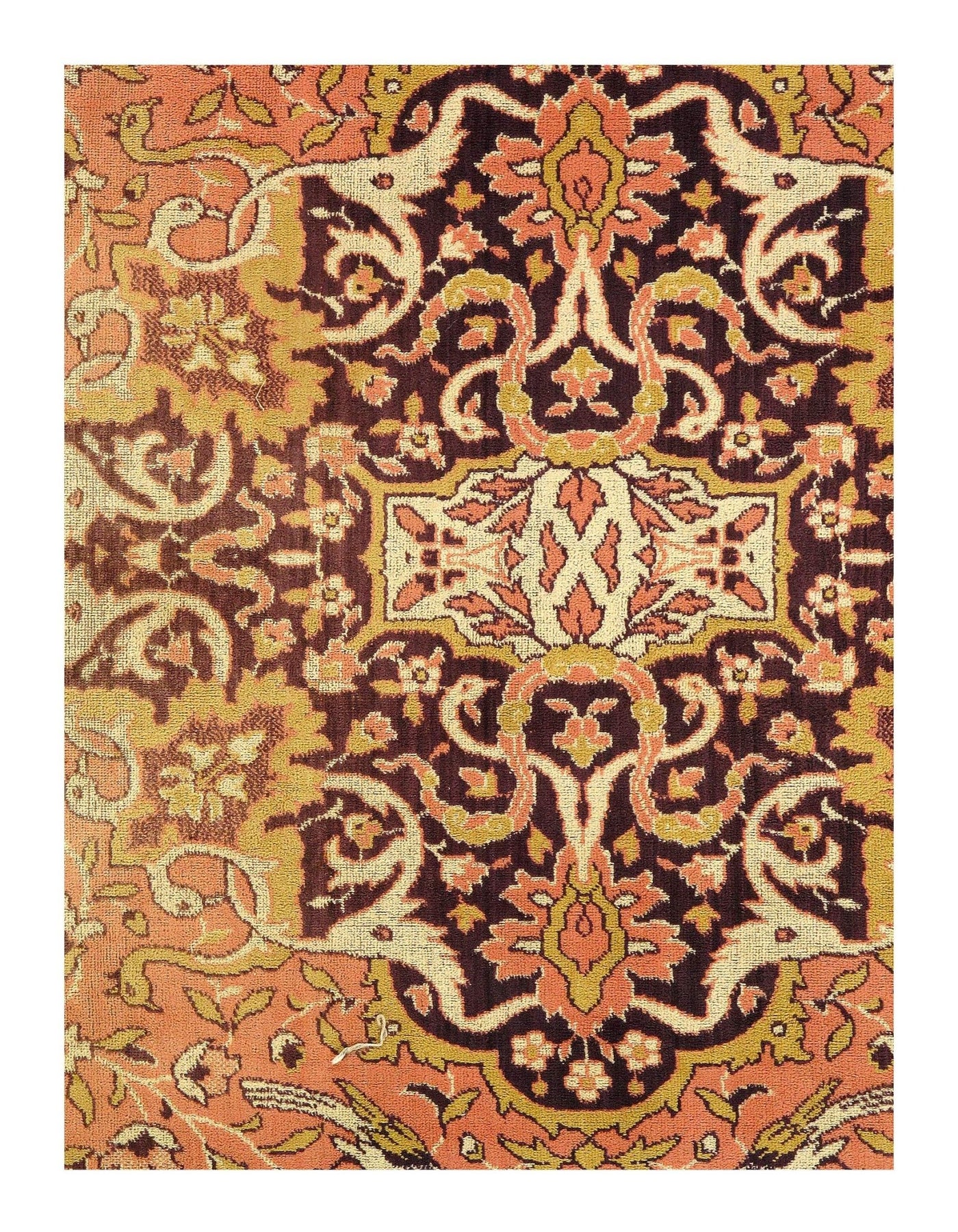 Canvello Rust Vintage Egyption Fine Tabriz machine made Rug - 5' X 9' - Canvello