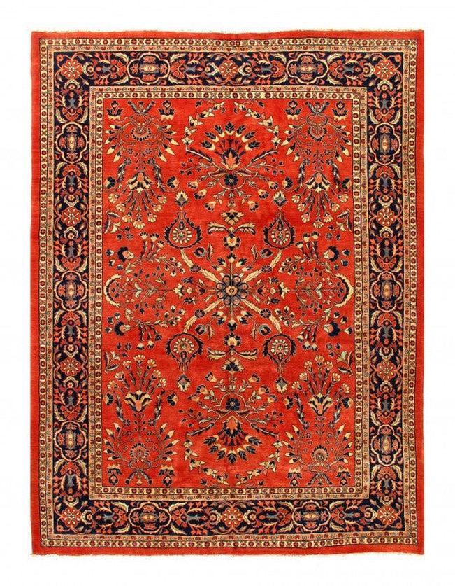 Canvello Rust Vintage Persian Sarouk Rug - 9'2" x 12'1"