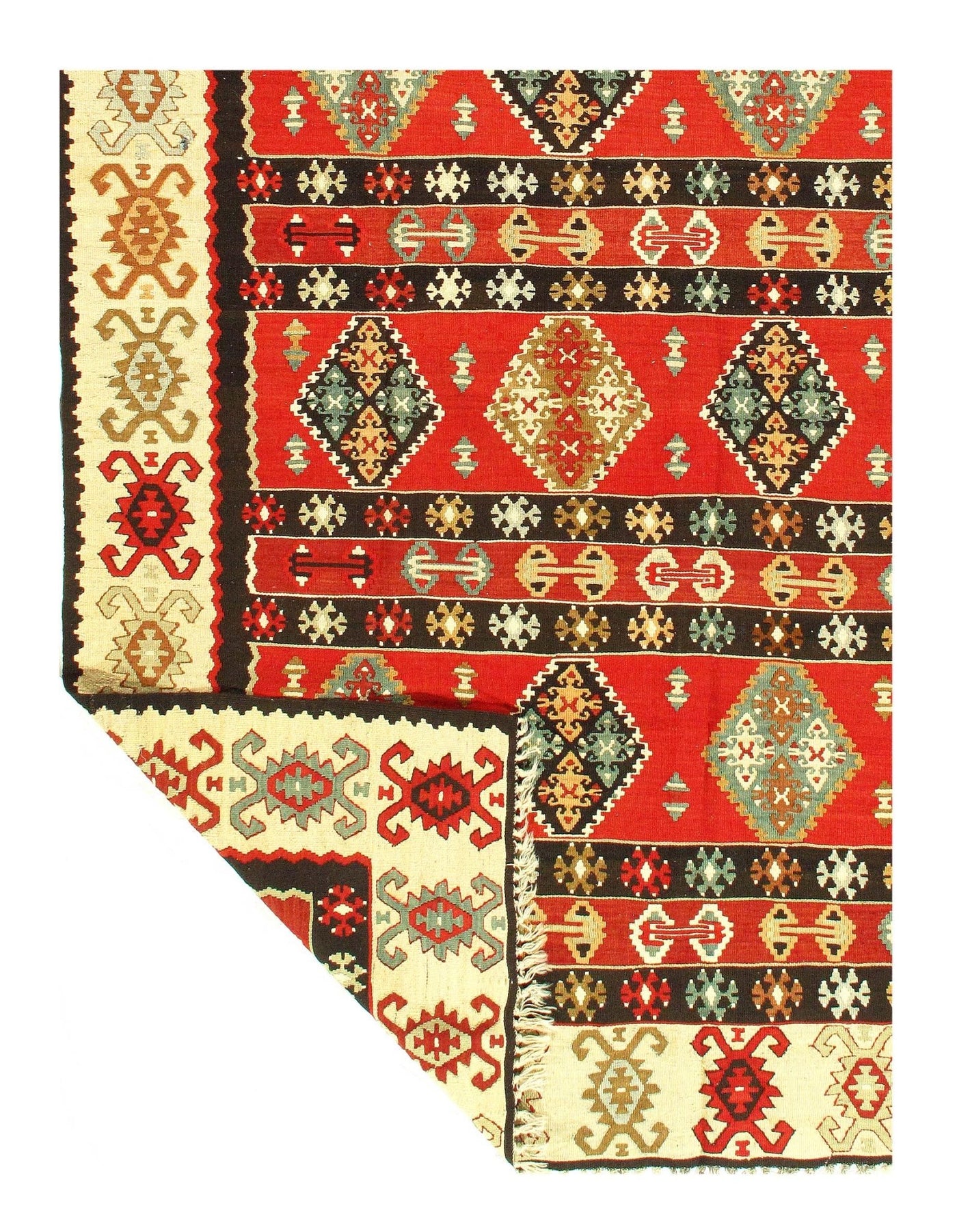 Canvello Rust Vintage Turkish Kilim - 6'11" X 9'7" - Canvello