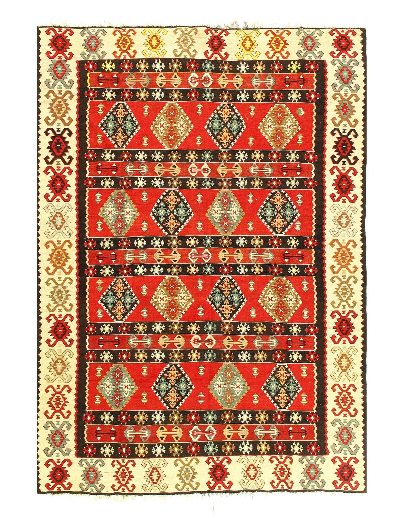 Canvello Rust Vintage Turkish Kilim - 6'11" X 9'7" - Canvello