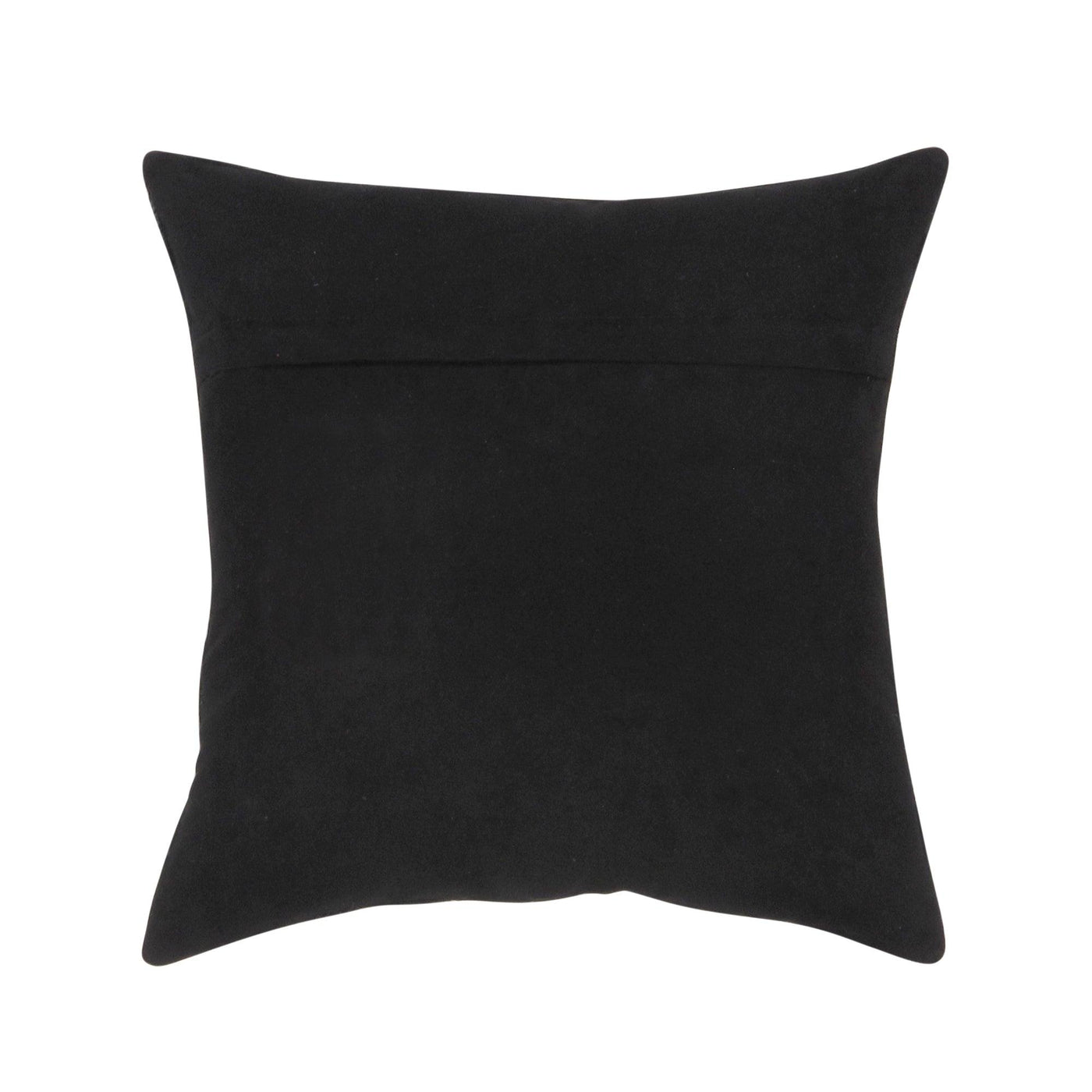 Canvello Safari Checkered Black Cowhide 17" Decorative Throw Pillow - Canvello