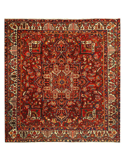 Canvello Sami Antique Silkroad Bakhtiari Rug - 10'2'' X 10'11'' - Canvello