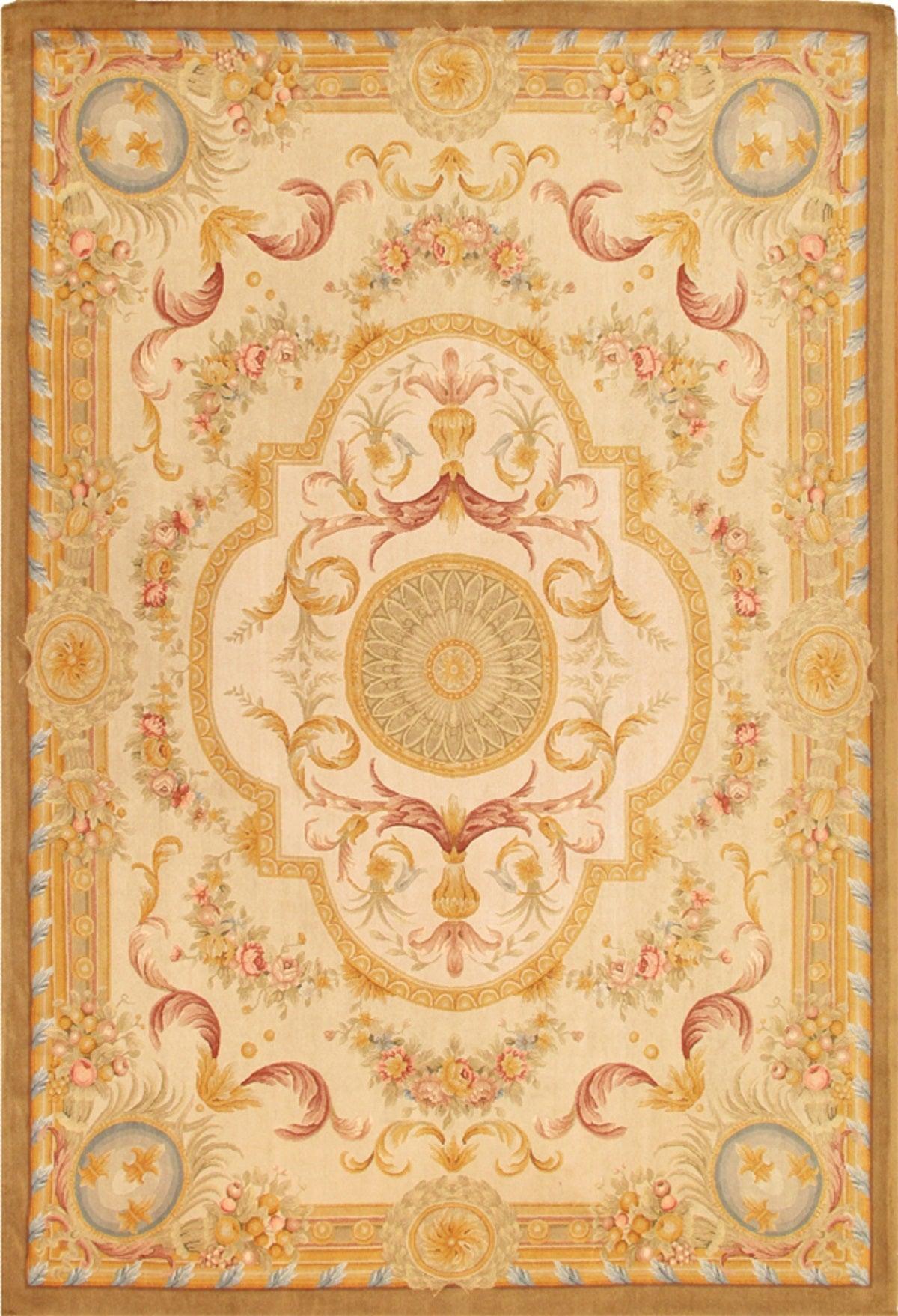 Canvello Savonnerie Hand - Knotted Lamb's Wool Area Rug - 9'7" X 14'1" - Canvello