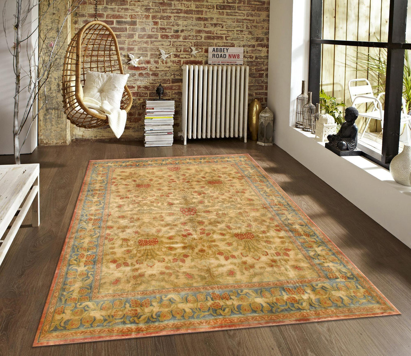 Canvello Savonnerie Hand - Knotted Wool Area Rug - 8' X 9'9" - Canvello