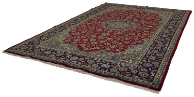 Canvello Semi - Antique 1990 Hand Made Formal Medallion Middle East Yalameh Rug - 8'0'' X 11'5'' - Canvello