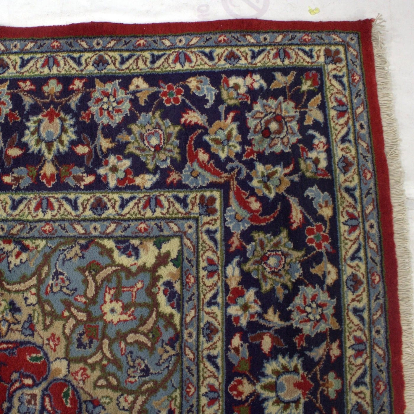 Canvello Semi - Antique 1990 Hand Made Formal Medallion Middle East Yalameh Rug - 8'0'' X 11'5'' - Canvello