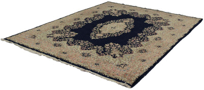 Canvello Semi - Antique Formal Medallion Kerman Rug - 7'8'' X 9'8'' - Canvello