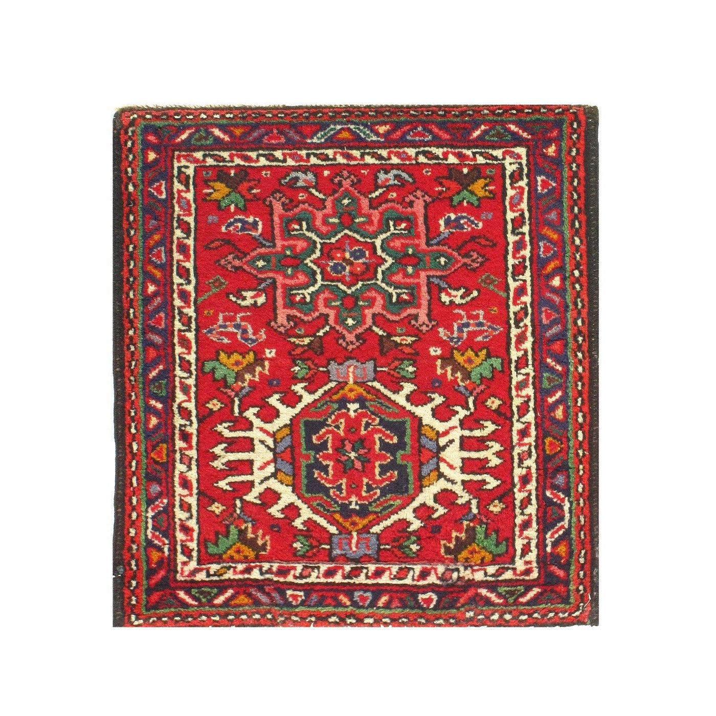Canvello Semi-Antique Persian Karajeh Square Rugs - 2' x 2'