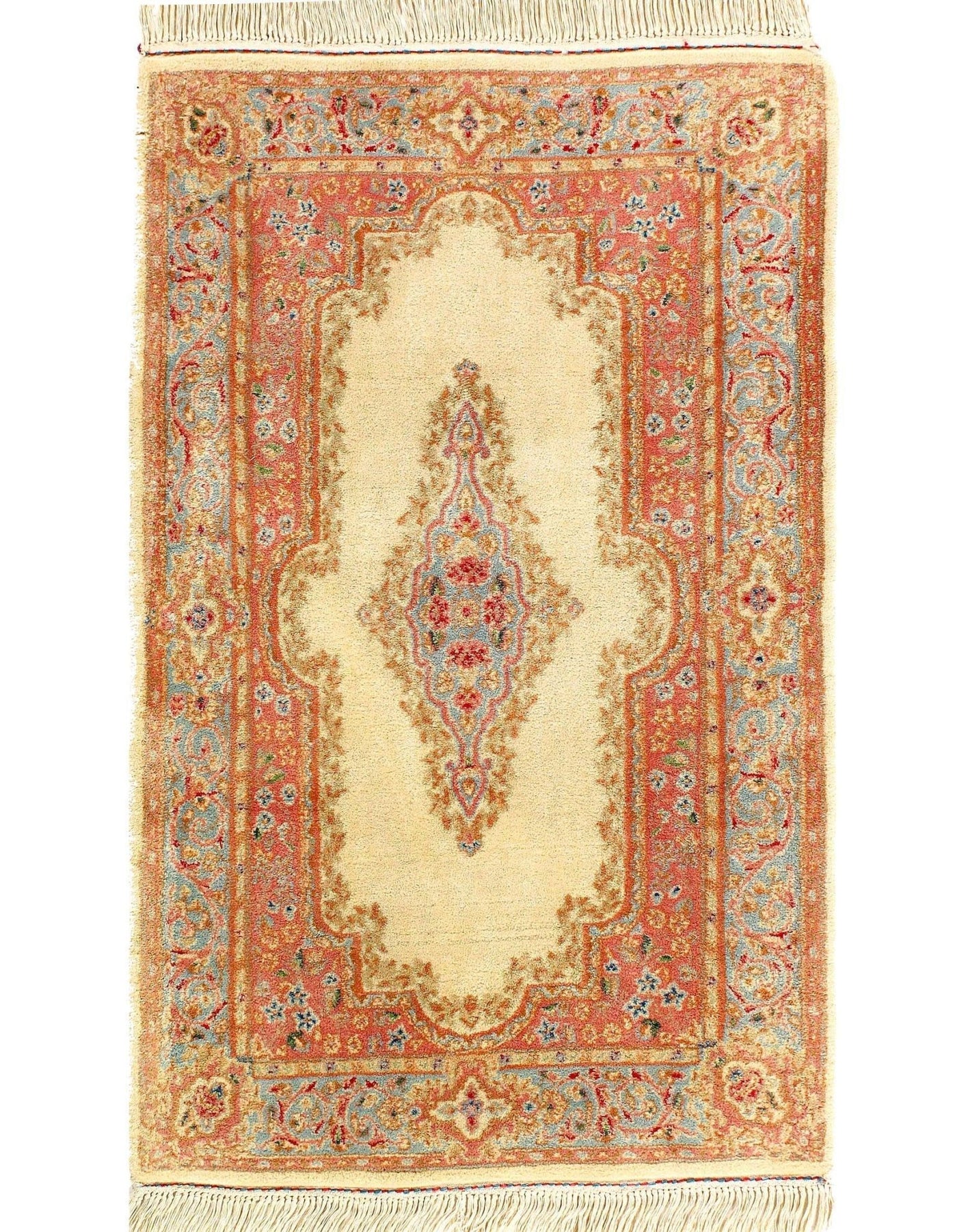 Canvello Semi - Antique Silkroad Kerman Ivory Rugs - 3' X 5' - Canvello