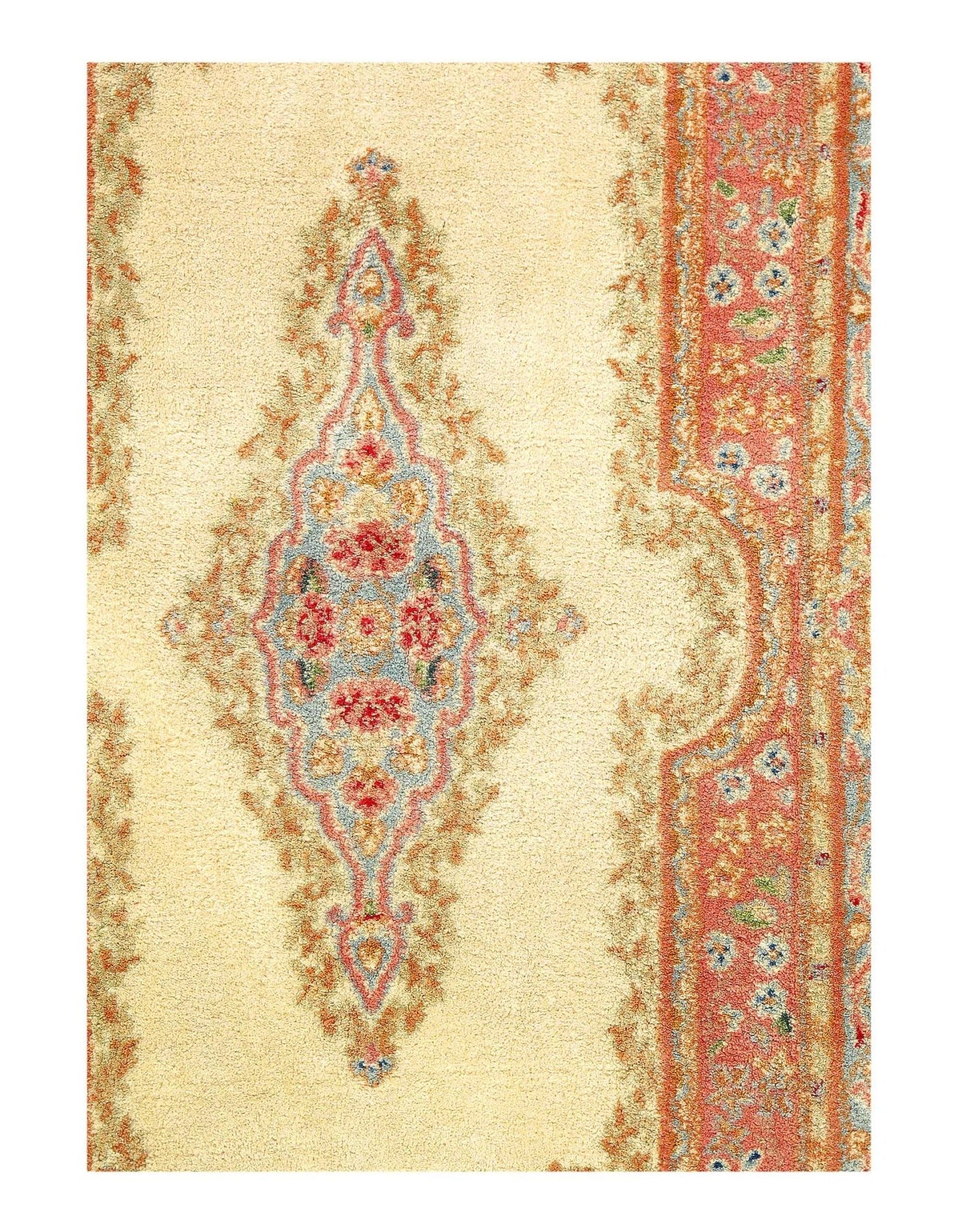 Canvello Semi - Antique Silkroad Kerman Ivory Rugs - 3' X 5' - Canvello