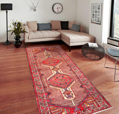 Canvello Serab Lamb's Wool Camel Area Rug - 3'7" X 12'2"