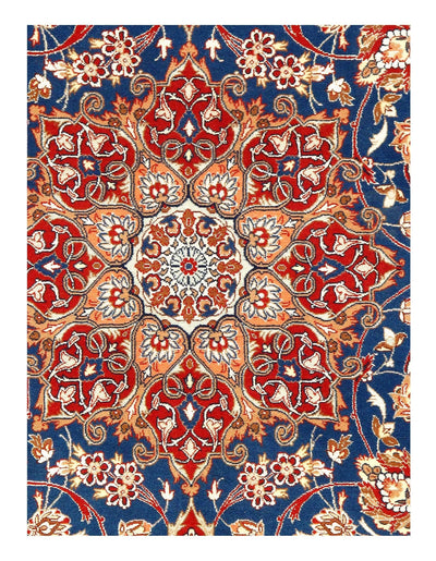 Canvello Serafian Silk & Wool Isfahan Rug - 3'7'' X 5'4'' - Canvello