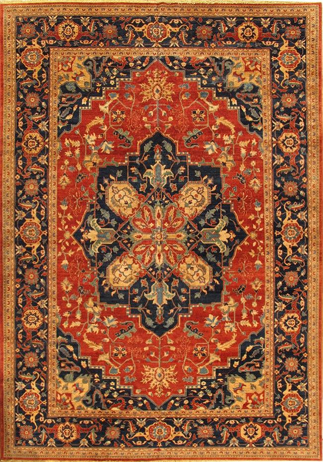 Canvello Serapi Collection Hand - Knotted Lamb's Wool Area Rug - 12'2" X 18'1" - Canvello