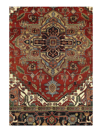 Canvello Serapi Design Hand - Knotted Rug - 8'1" x 9'10" - Canvello