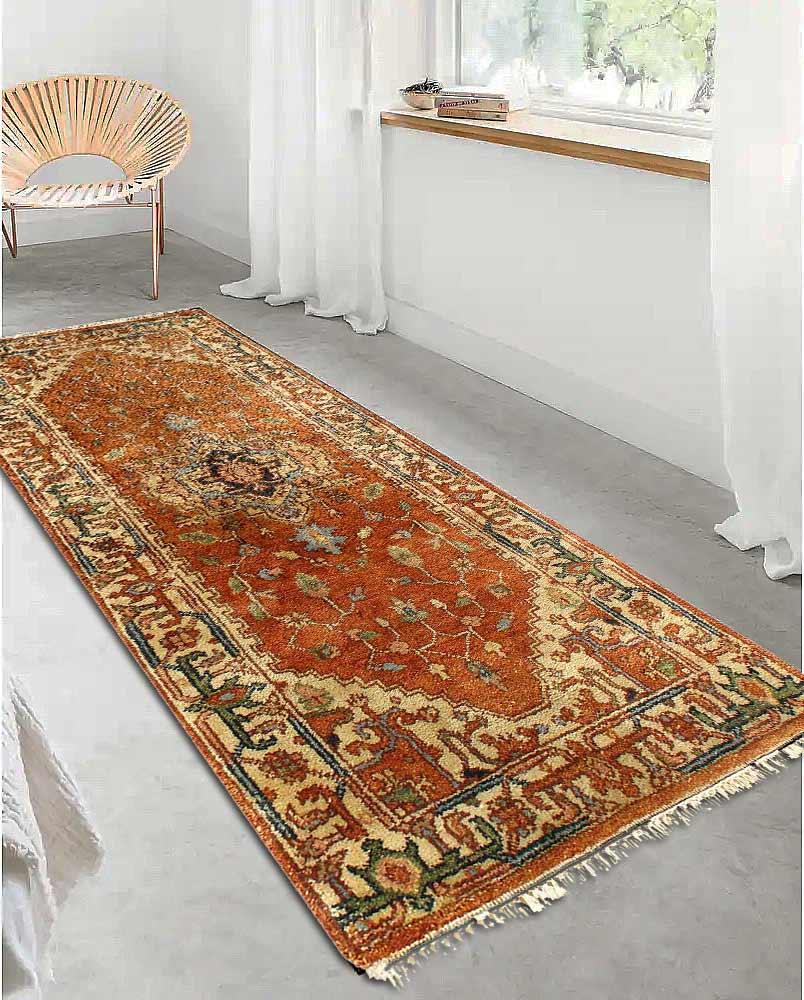 Canvello Serapi Design Hand - Knotted Runner - 2'7" X 6' - Canvello