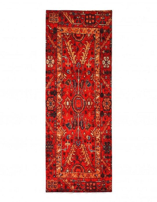 Alfombra de lana kazaka caucásica antigua del siglo XVIII para sala de estar - 3'7'' X 7'5''