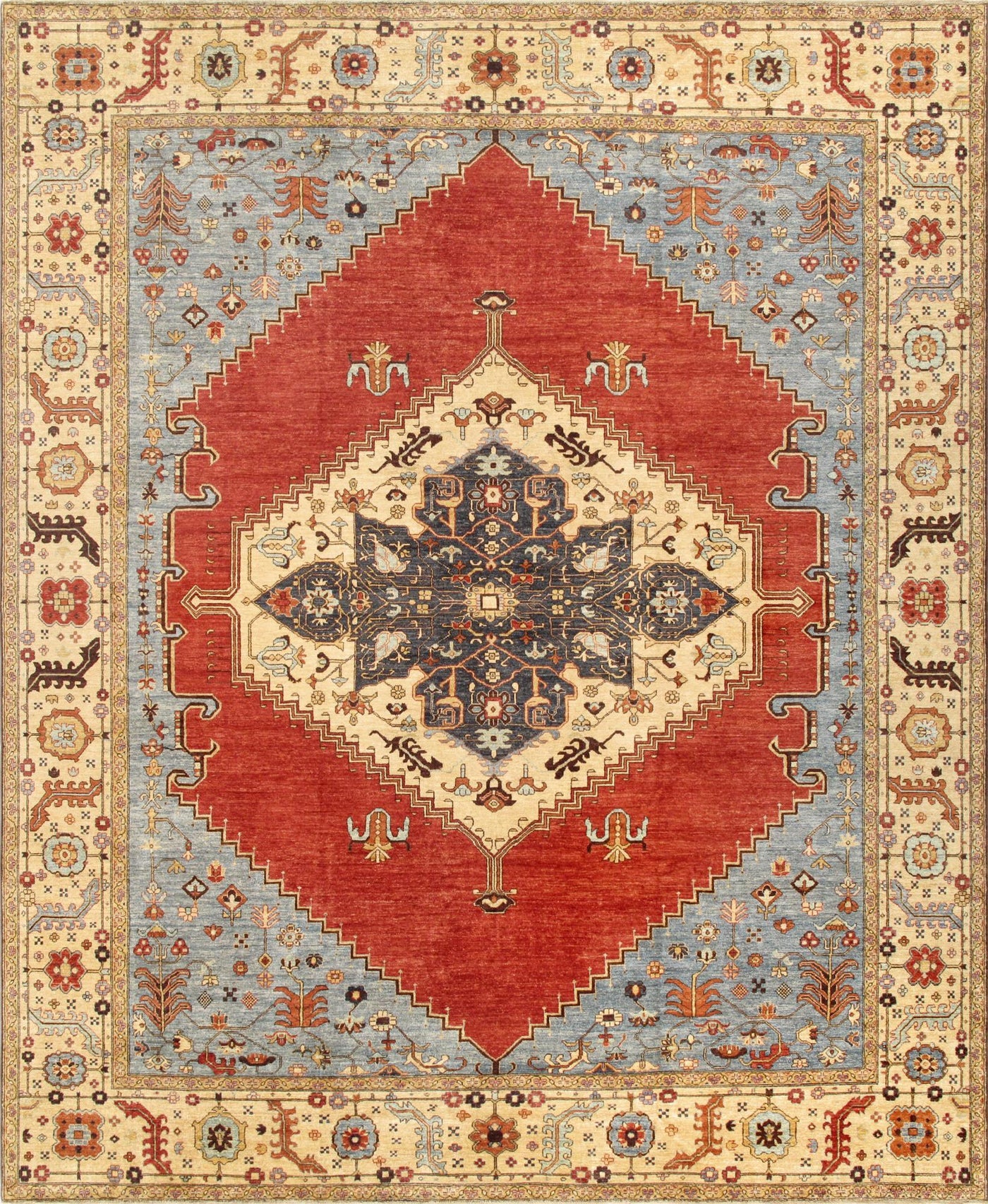 Canvello Serapi Hand-Knotted Lamb's Wool Area Rug-12'2" X 15'2"