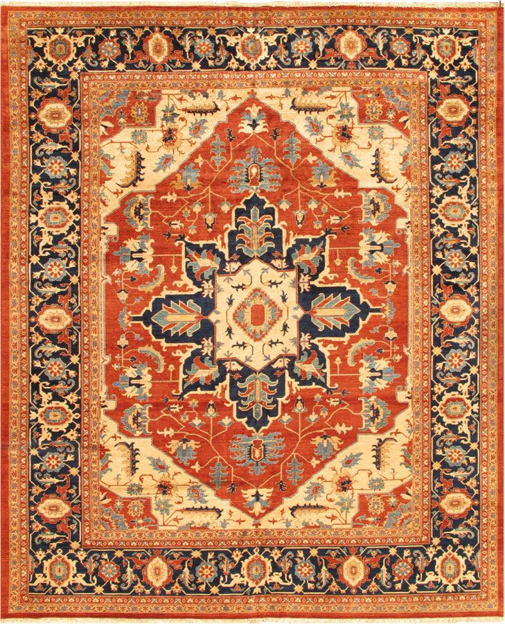 Canvello Serapi Hand-Knotted Lamb's Wool Area Rug- 12'3" X 14'9"