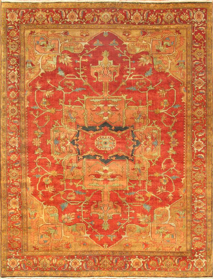 Canvello Serapi Hand - Knotted Lamb's Wool Area Rug - 11'11" X 14'7" - Canvello