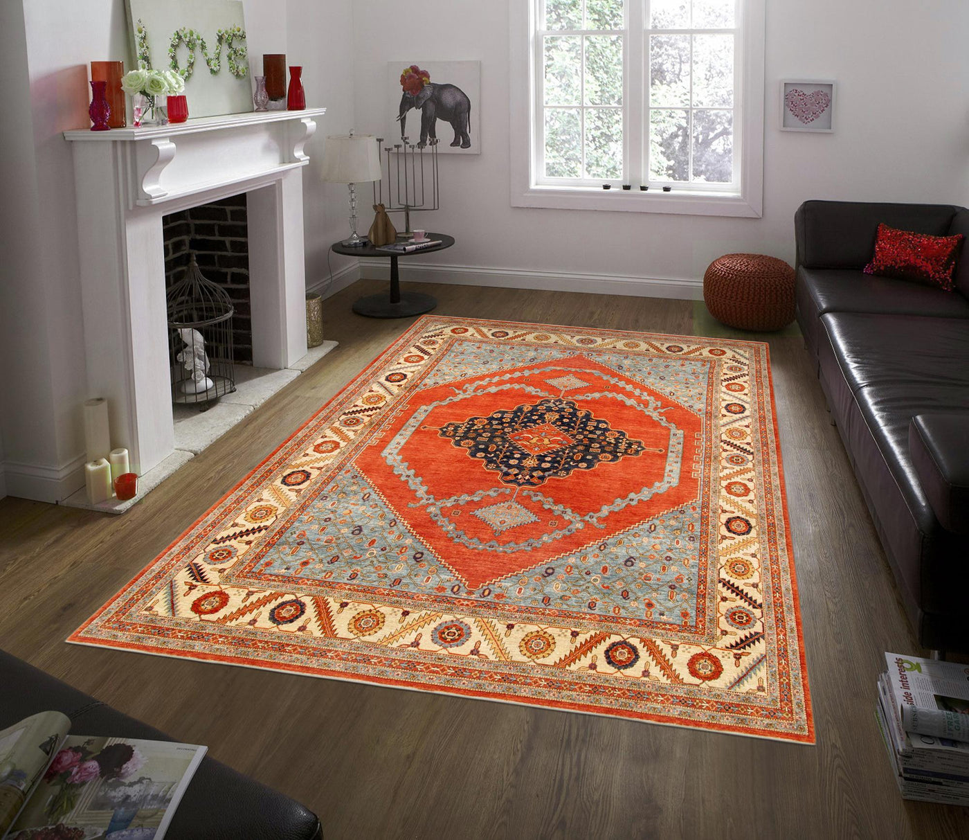 Canvello Serapi Hand - Knotted Lamb's Wool Area Rug - 12'1" X 15'1" - Canvello