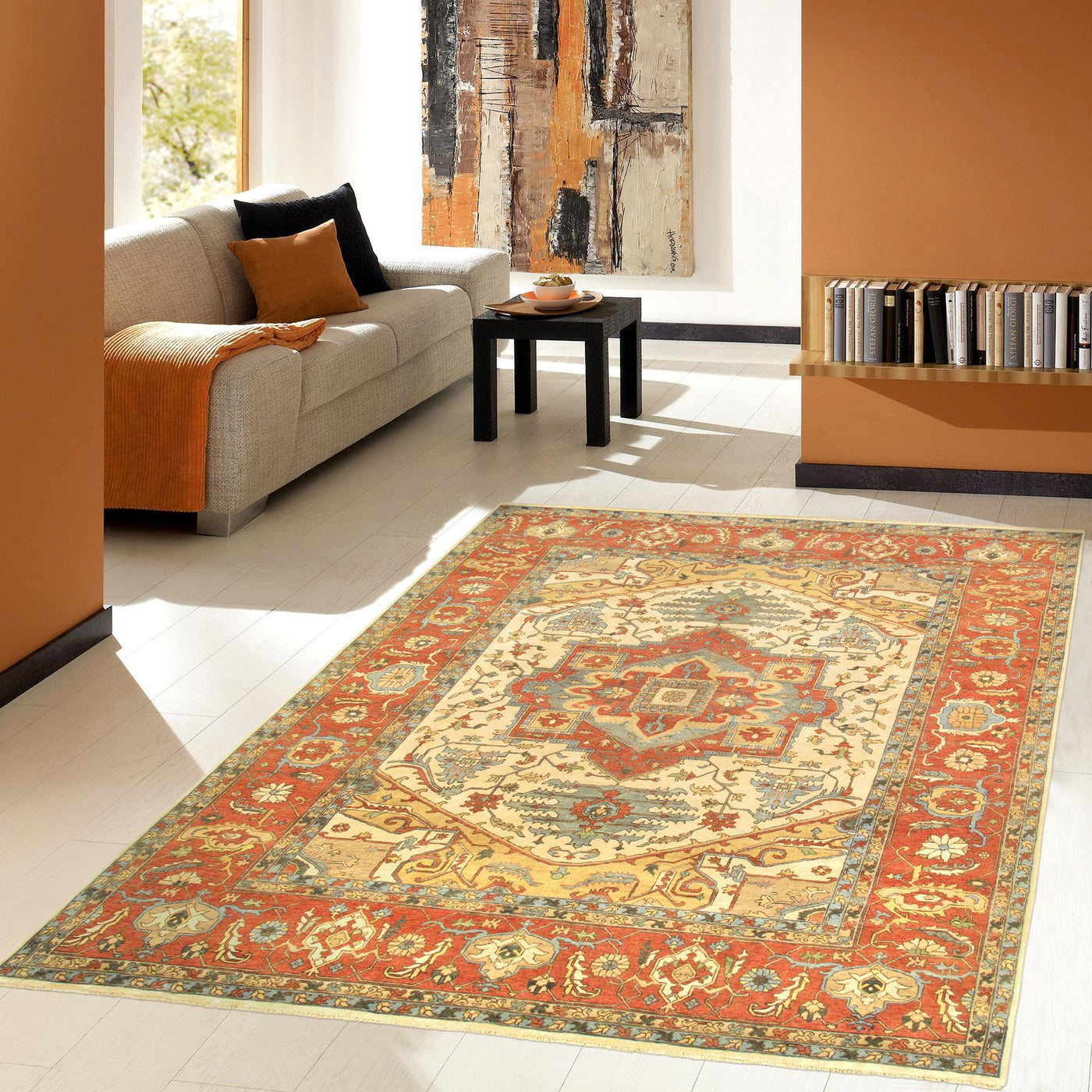 Canvello Serapi Hand - Knotted Lamb's Wool Area Rug - 8'1" X 10'1" - Canvello