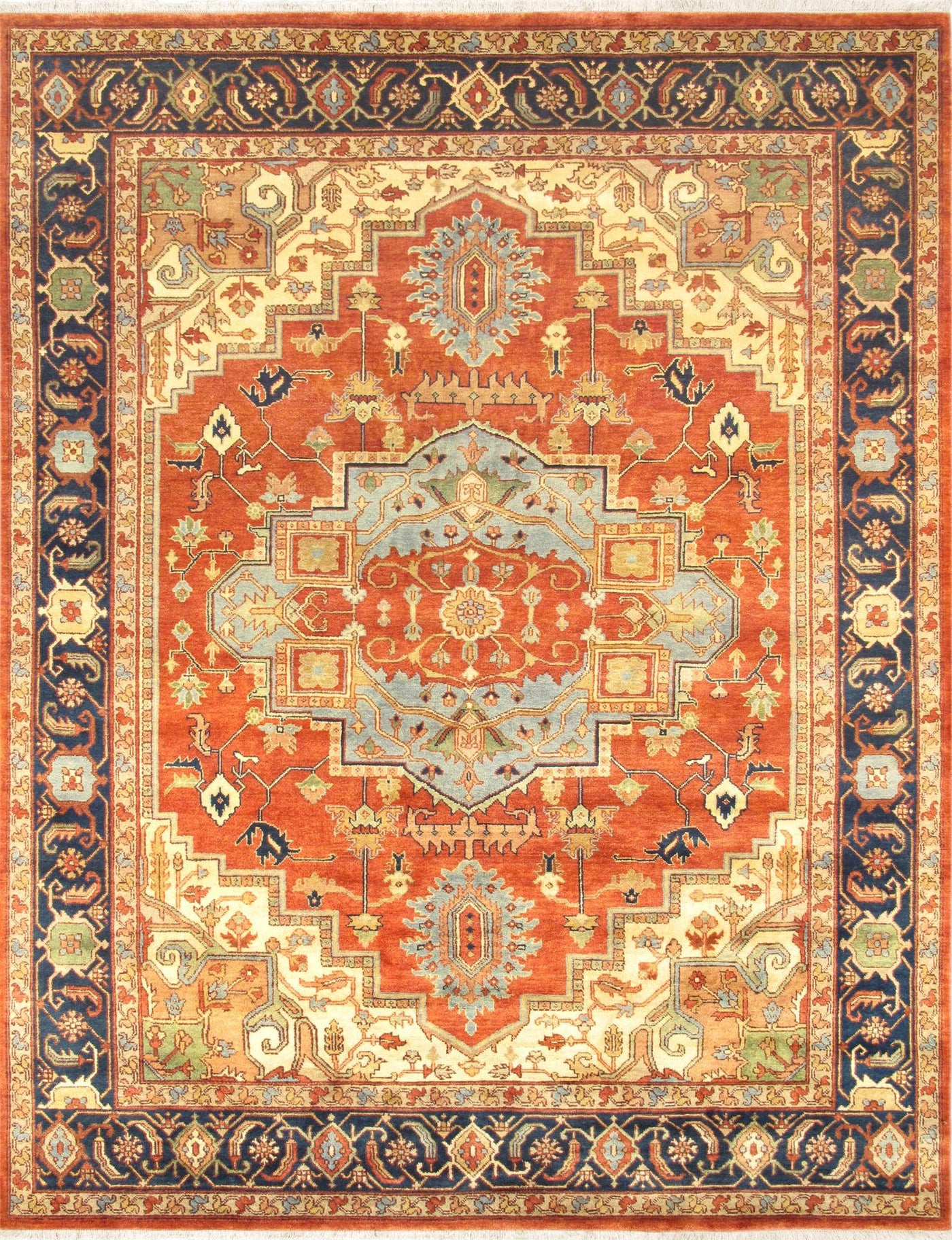 Canvello Serapi Hand - Knotted Rust Wool Area Rug - 10'1" X 13'11" - Canvello