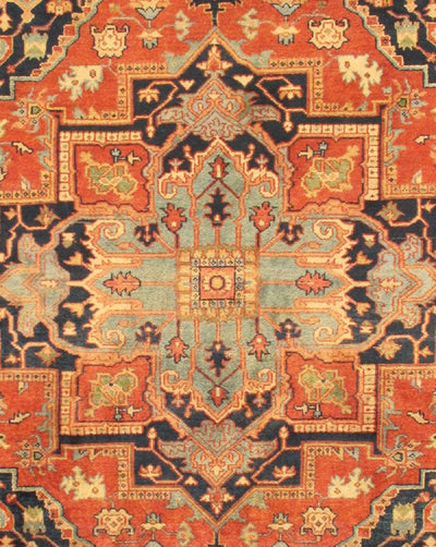 Canvello Serapi Hand-Knotted Rust Wool Area Rug- 2'8" X 8'1"