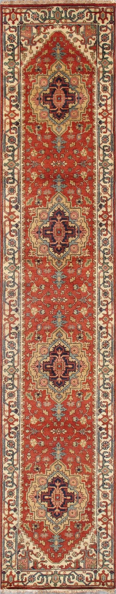 Canvello Serapi Hand - Knotted Rust Wool Area Rug - 2'8" X 19'8" - Canvello