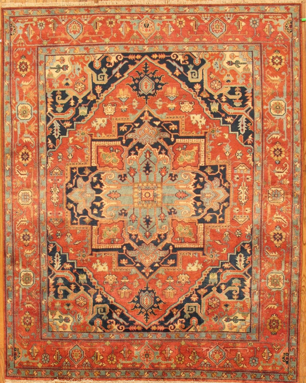 Canvello Serapi Hand - Knotted Rust Wool Area Rug - 2'8" X 8'1" - Canvello