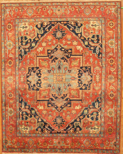 Canvello Serapi Hand - Knotted Rust Wool Area Rug - 5'1" X 7'10" - Canvello