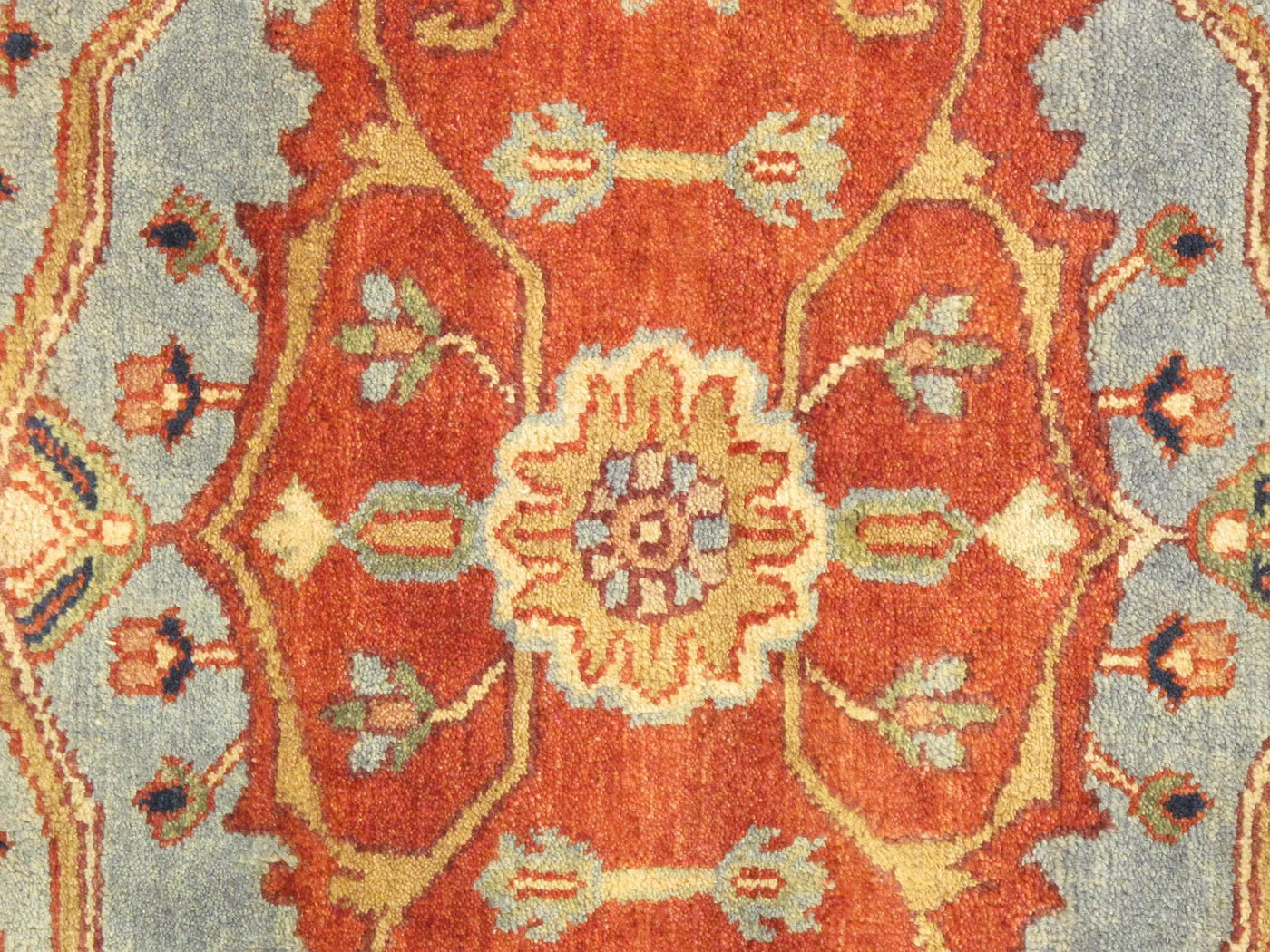 Canvello Serapi Hand-Knotted Rust Wool Area Rug- 8' X 10'2"