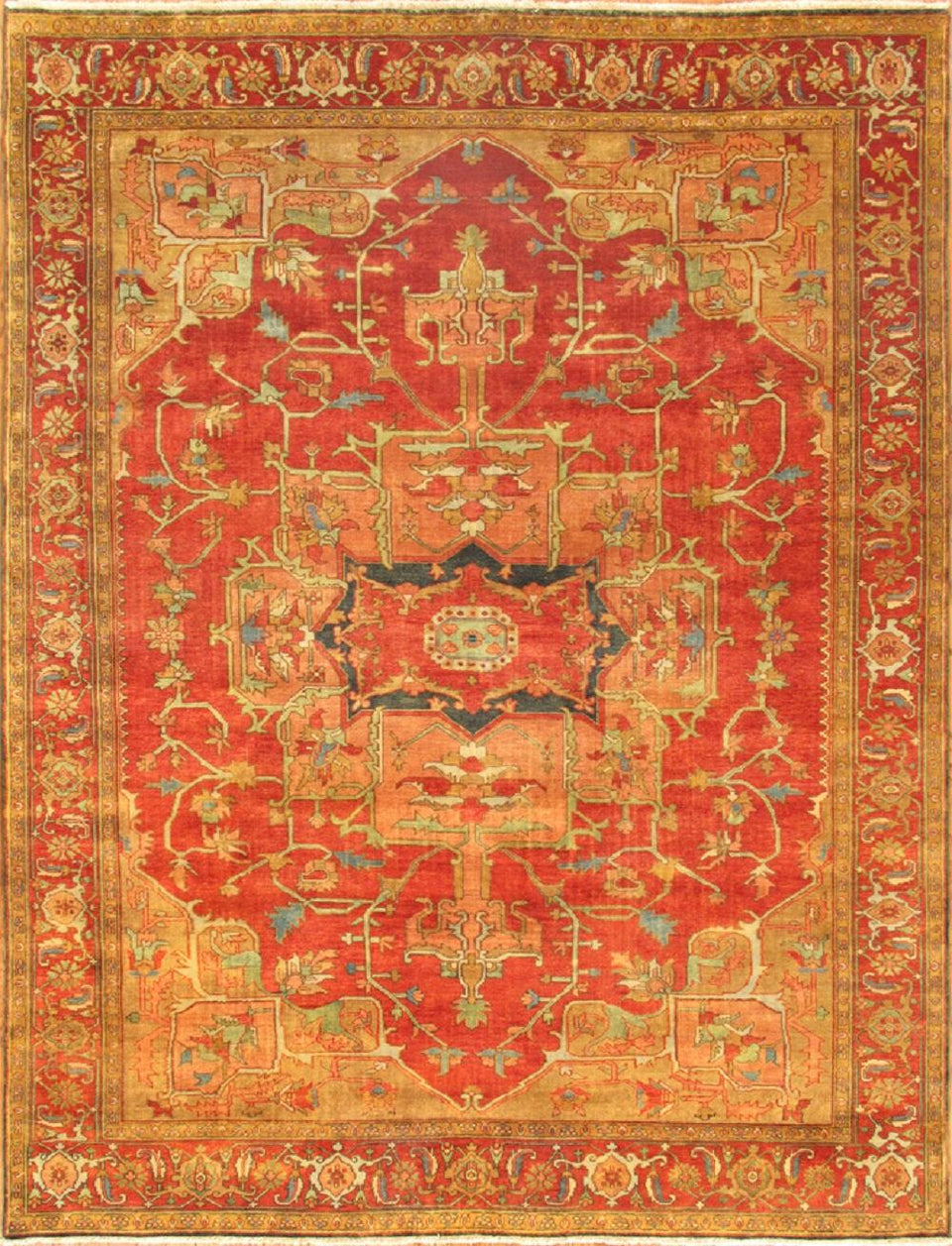 Canvello Serapi Hand-Knotted Wool Area Rug- 10'1" X 14'2"