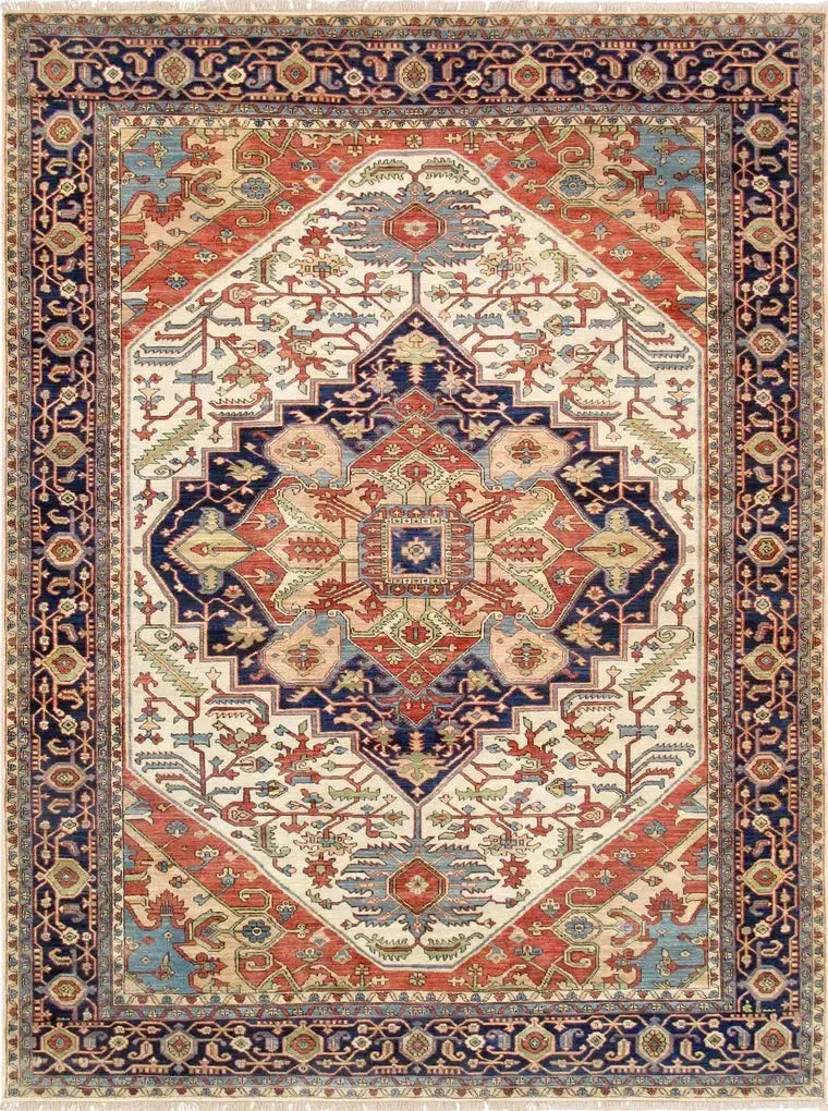 Canvello Serapi Hand-Knotted Wool Area Rug - 7'10" X 7'11"