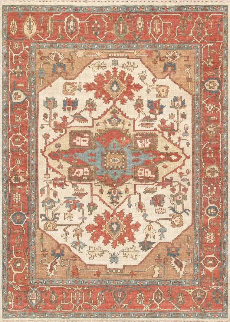 Canvello Serapi Hand-Knotted Wool Area Rug - 7'9" X 10'
