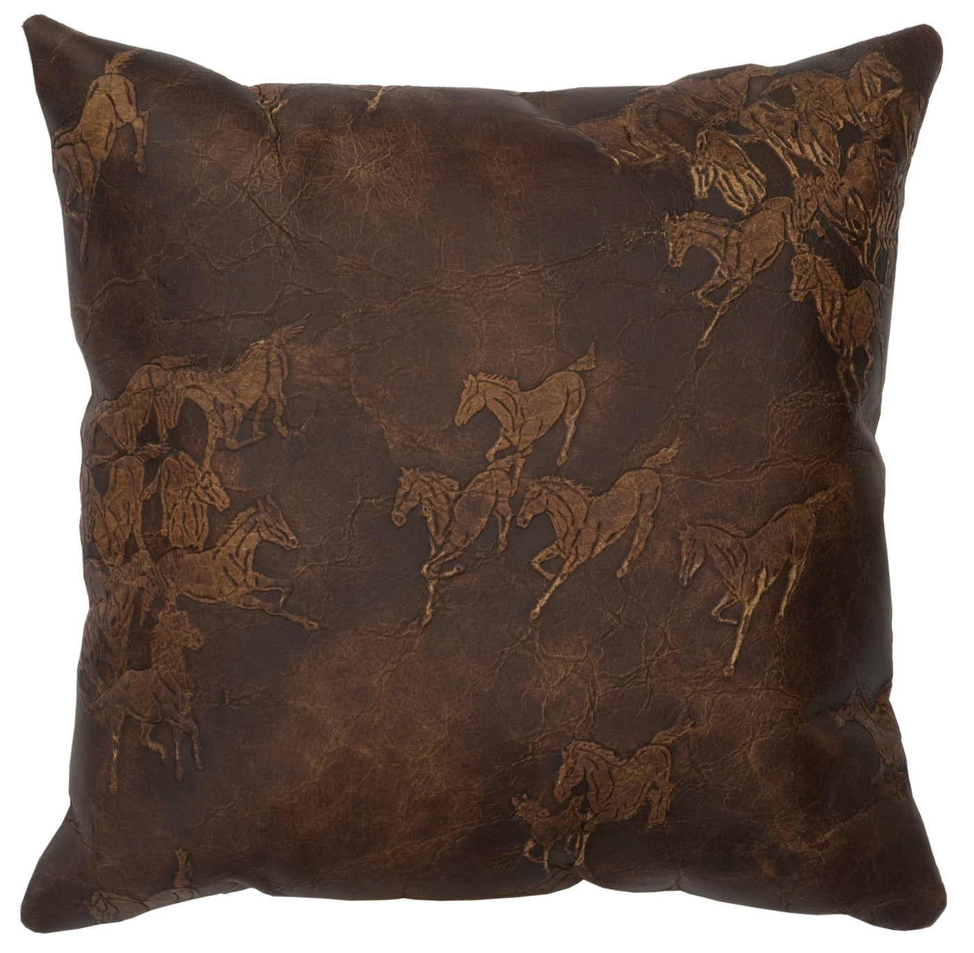 Canvello Settler Leather Pillow - Fabric Back - 16" x 16" - Canvello