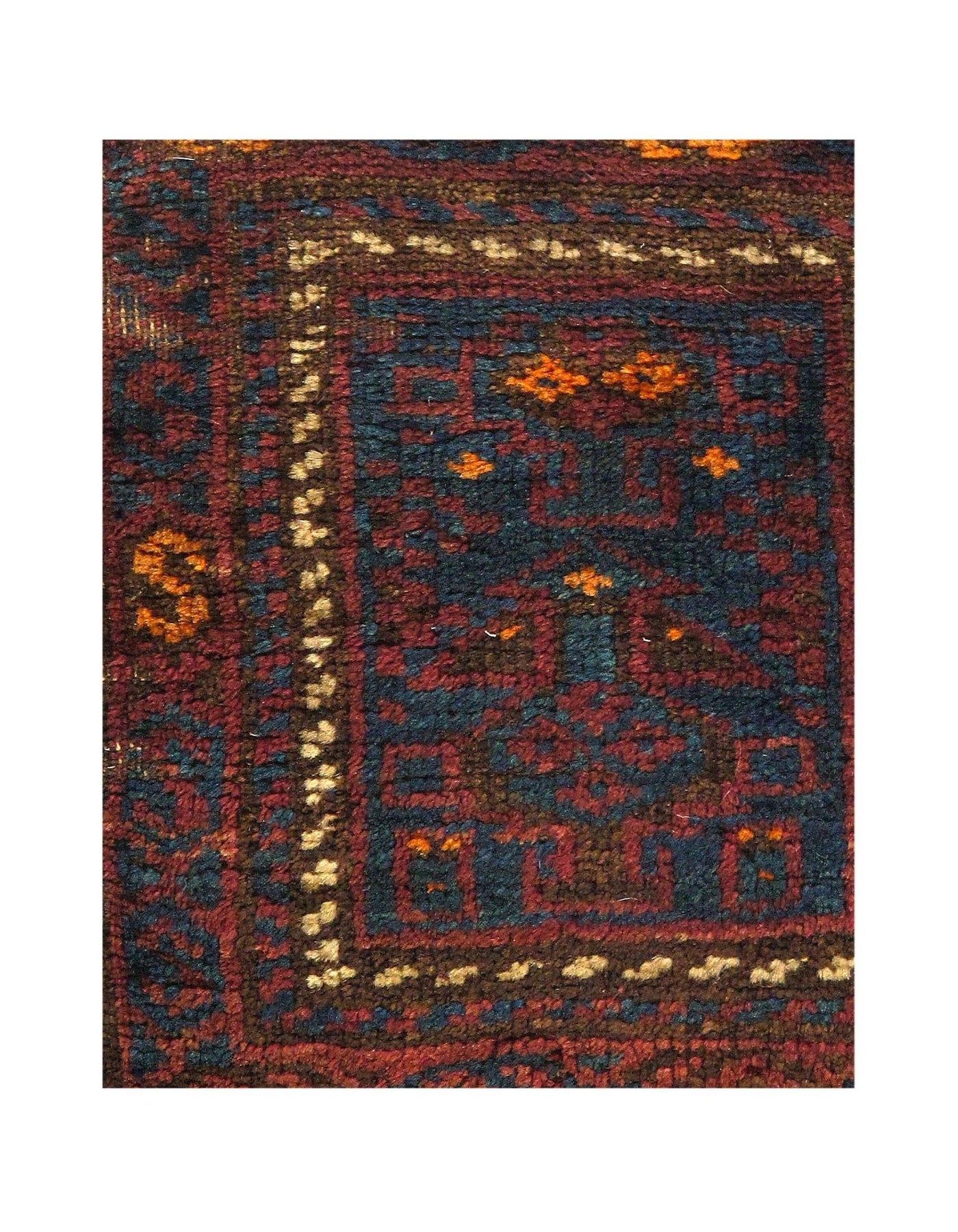 Canvello Shiraz Saddle Bag Blue Silkroad Rug - 1'6'' X 1'11 - Canvello