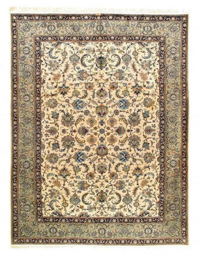 Signed Persian Kashan Handmade Hand-Knotted Rug - 9'4" x 12'6"