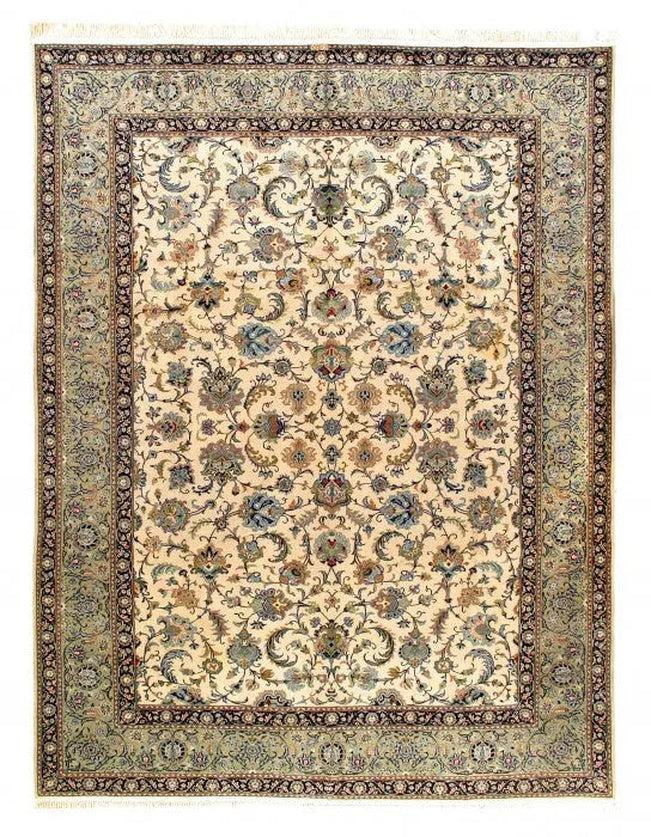 Canvello Signed Silkroad Kashan Handmade Hand - Knotted Rug - 9'4" x 12'6" - Canvello