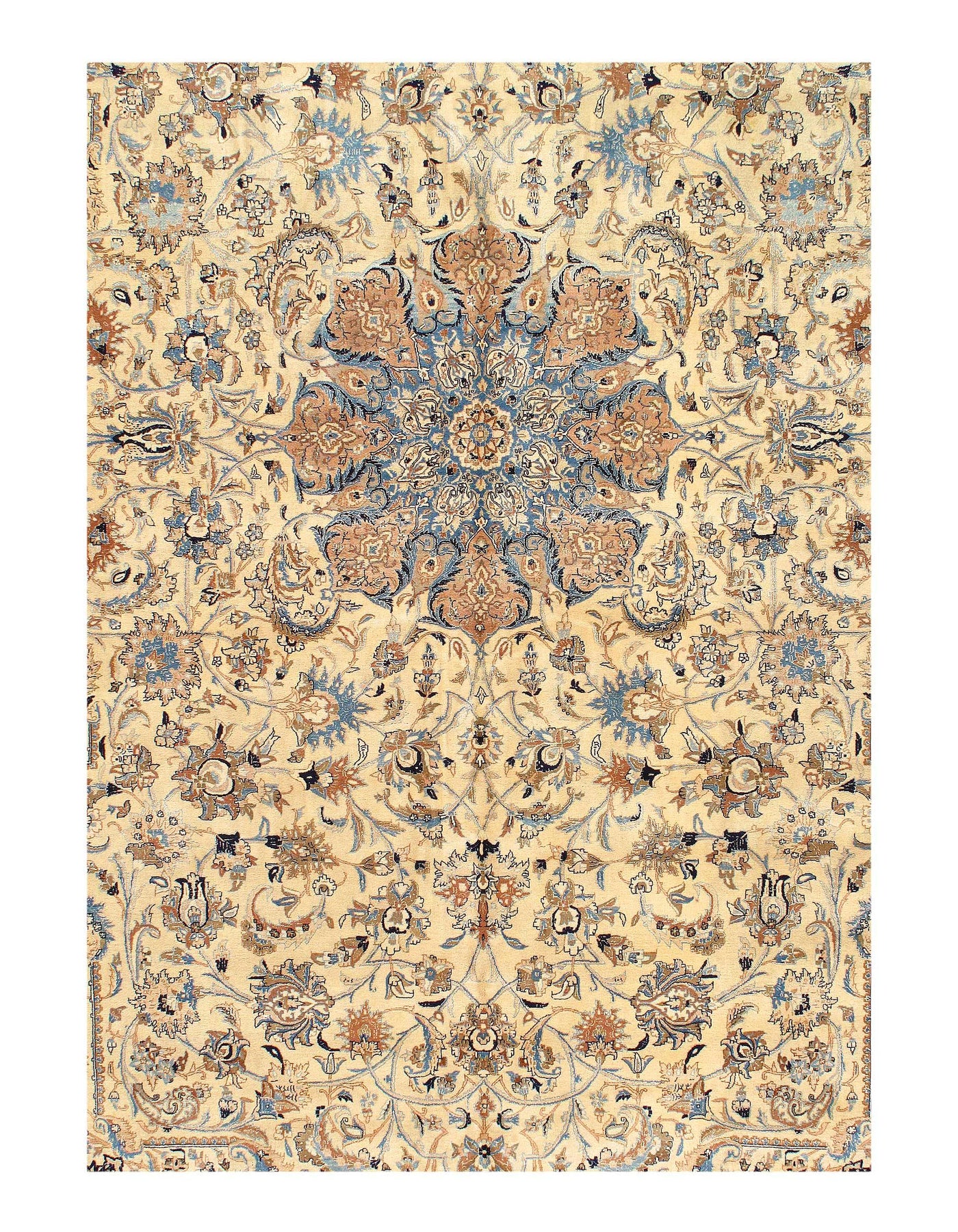 Canvello Silk & wool Persian Nain Rugs - 10'3'' X 14'11''