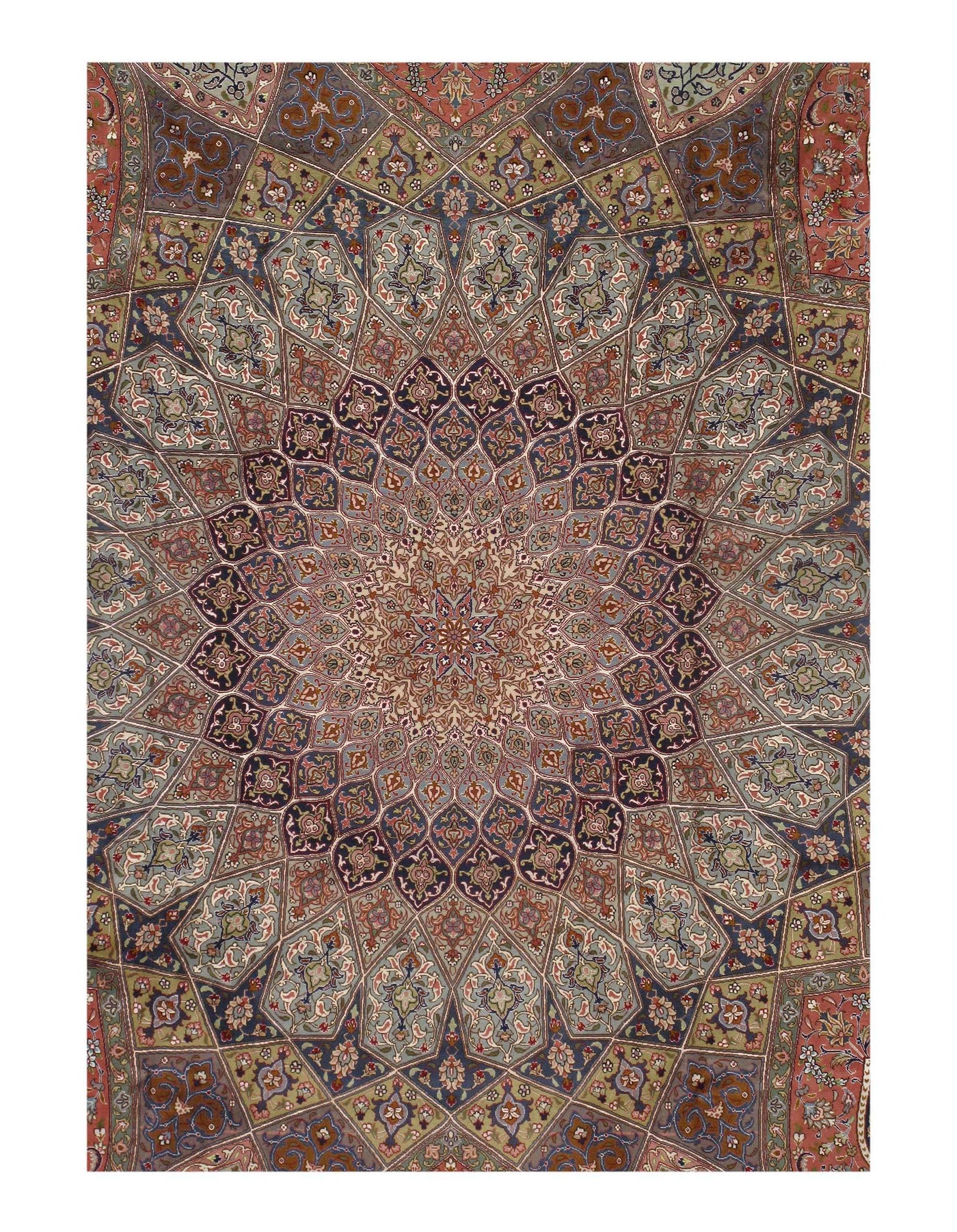 Canvello Silk & Wool Persian Tabriz Rug - 8'2'x11'4"