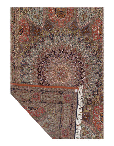 Canvello Silk & Wool Persian Tabriz Rug - 8'2'x11'4"